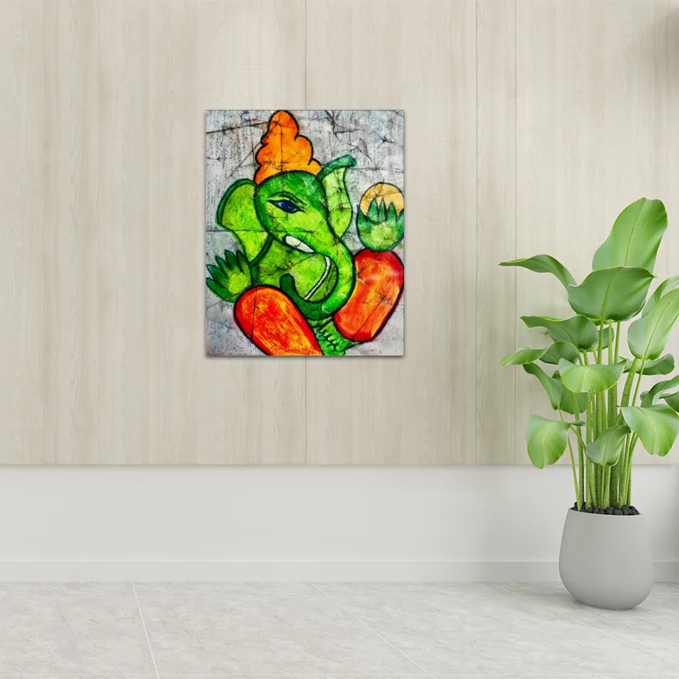 Batik Ganesha - 8 x 10 in