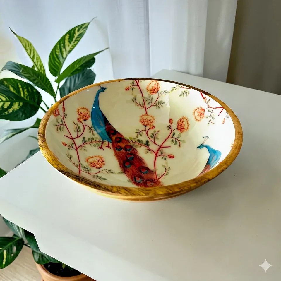 Premium Serving Bowl - Peacock