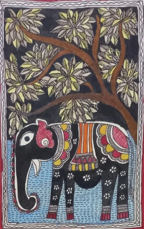 Elephant under the shade