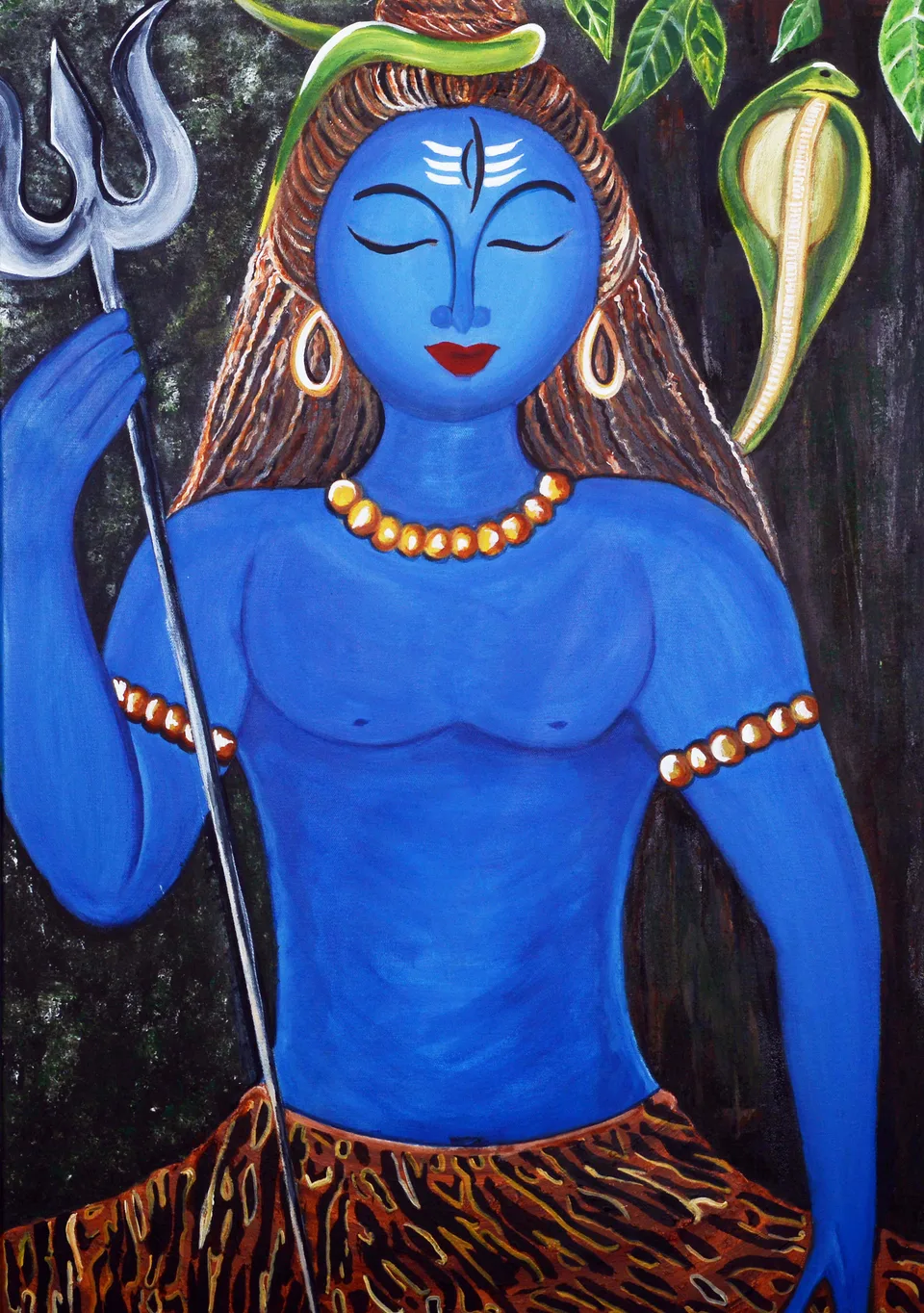 Smiling Shiva - 10 x 12.5 in