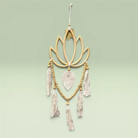 Boho Lotus Macramé Wall Hanging – Small