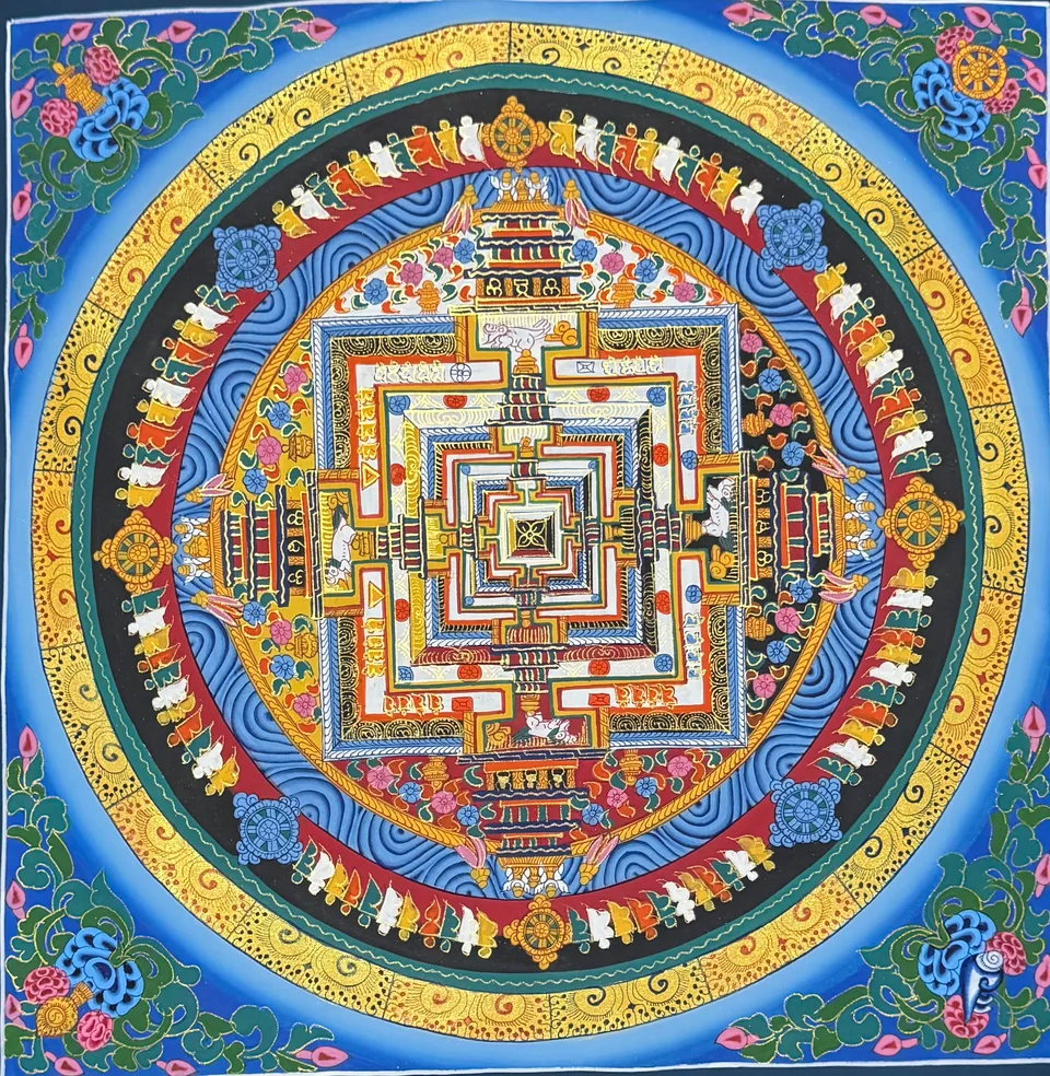 The Blue Kala Chakra Mandala -  Mandala of Tranquility