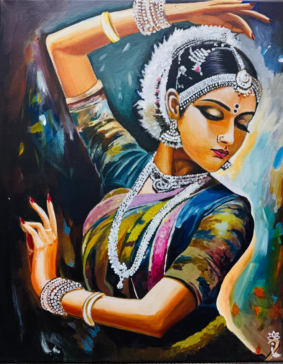 Indian Dancer - 8 x 10 in