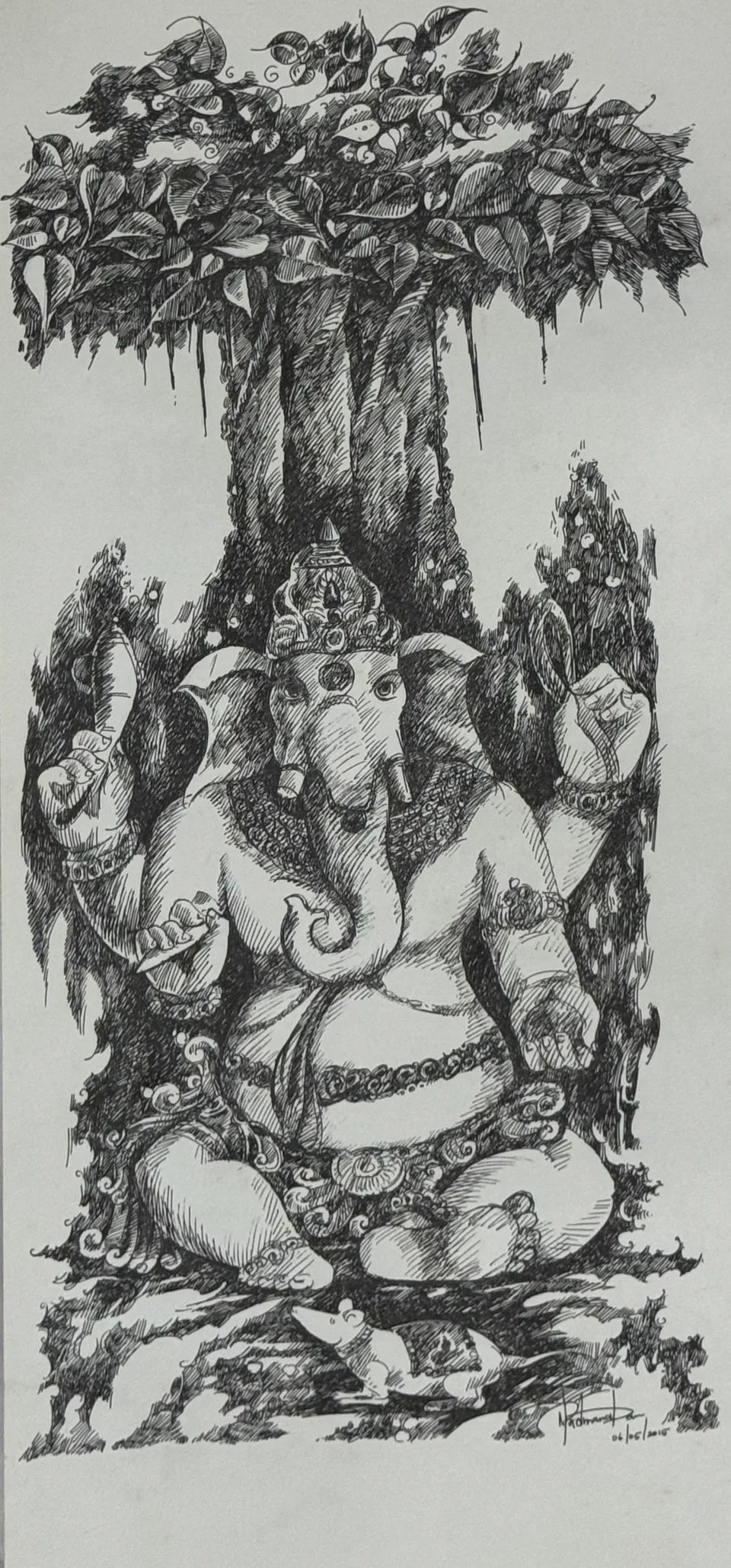 Ganesha Beneath the Wisdom Tree