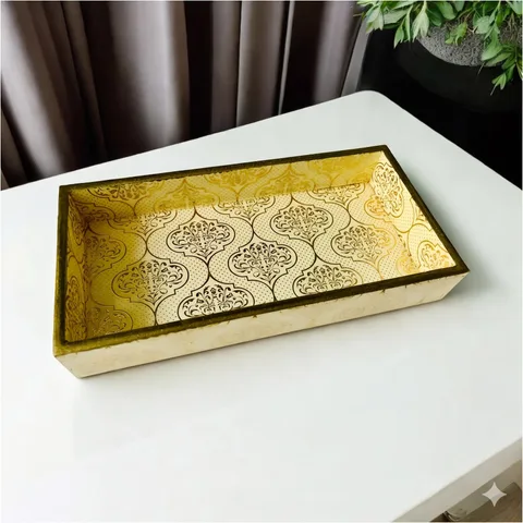 Multipurpose Tray - Gold Leaf design