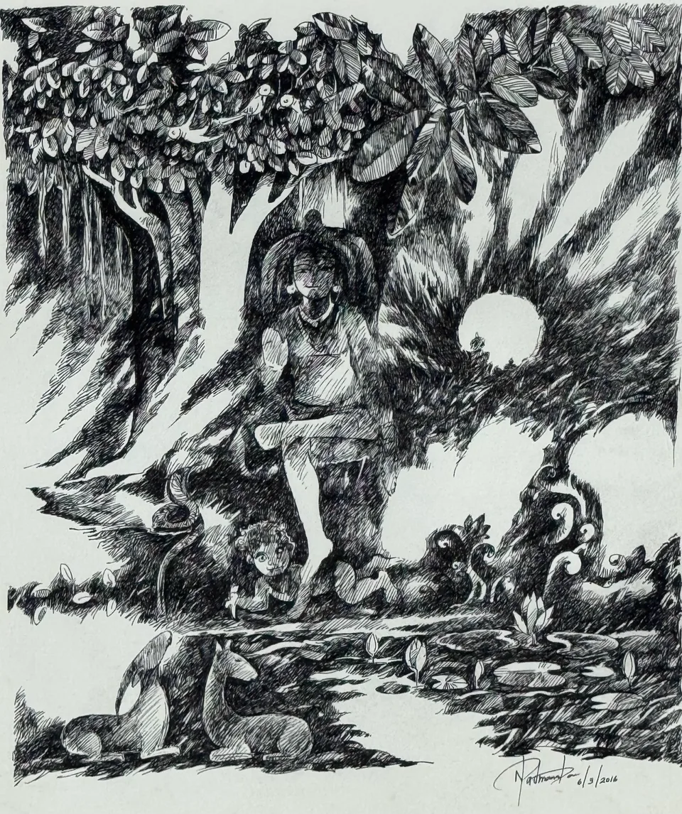 Shiva suppressing Ignorance