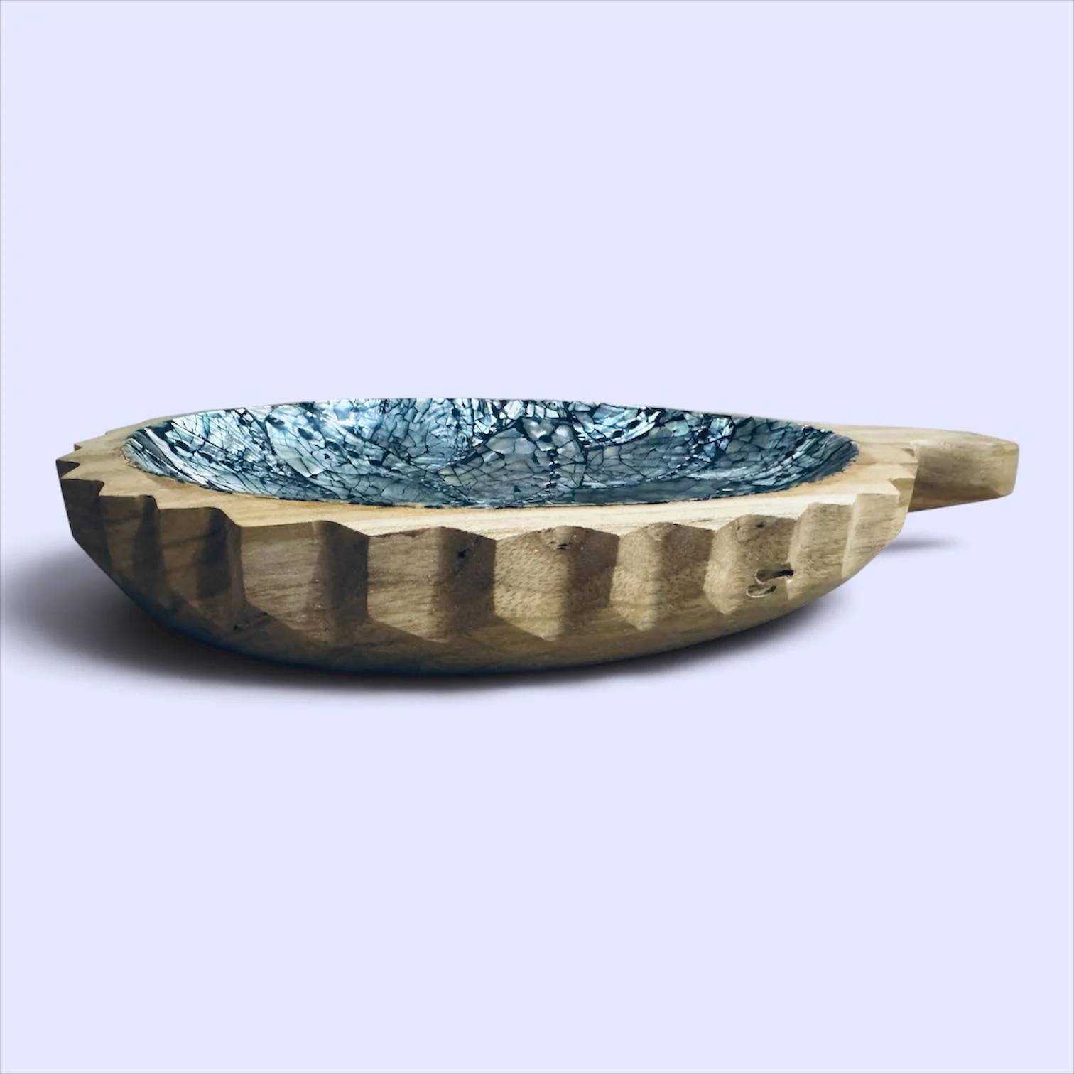 Condiment Tray (durian shape) - blue shell
