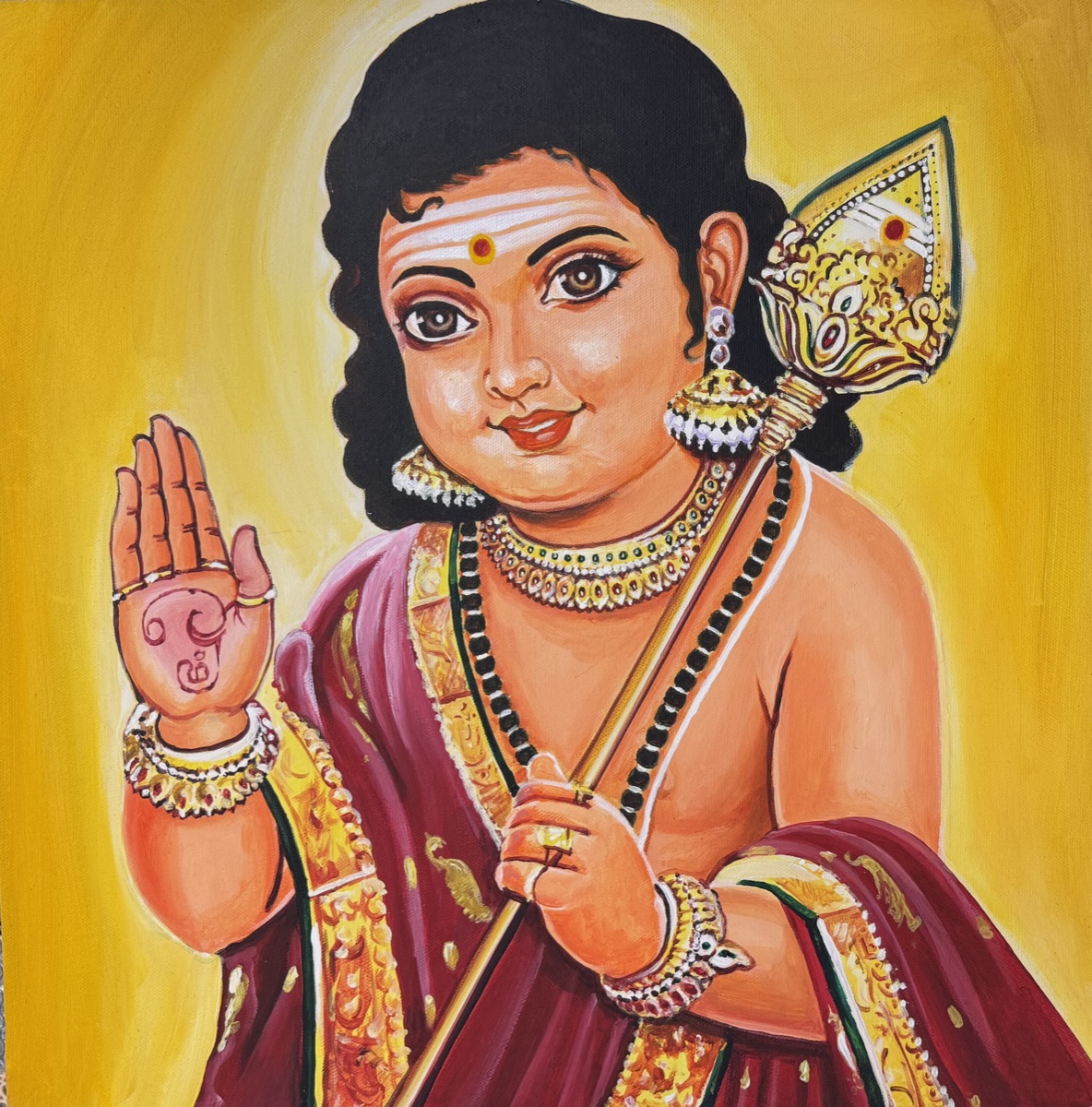 Murugan — Yellow Art Coaster