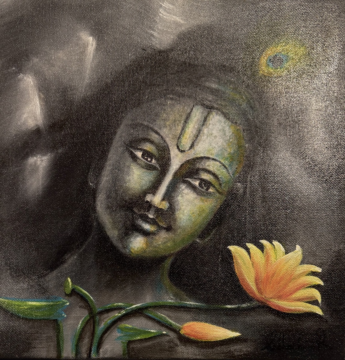 Radha Krishna in Grey