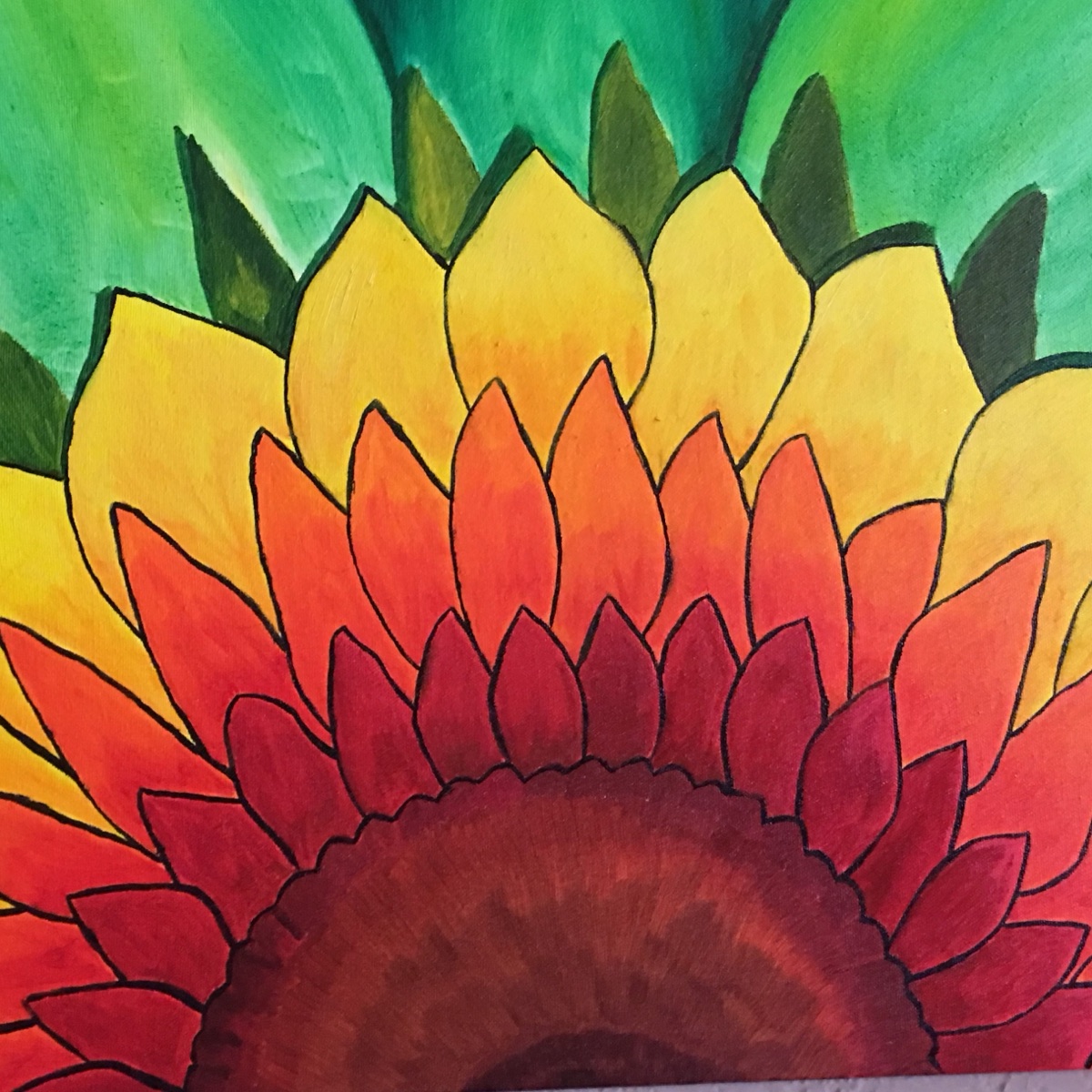 Sunflower Close-up 1 Art Coaster