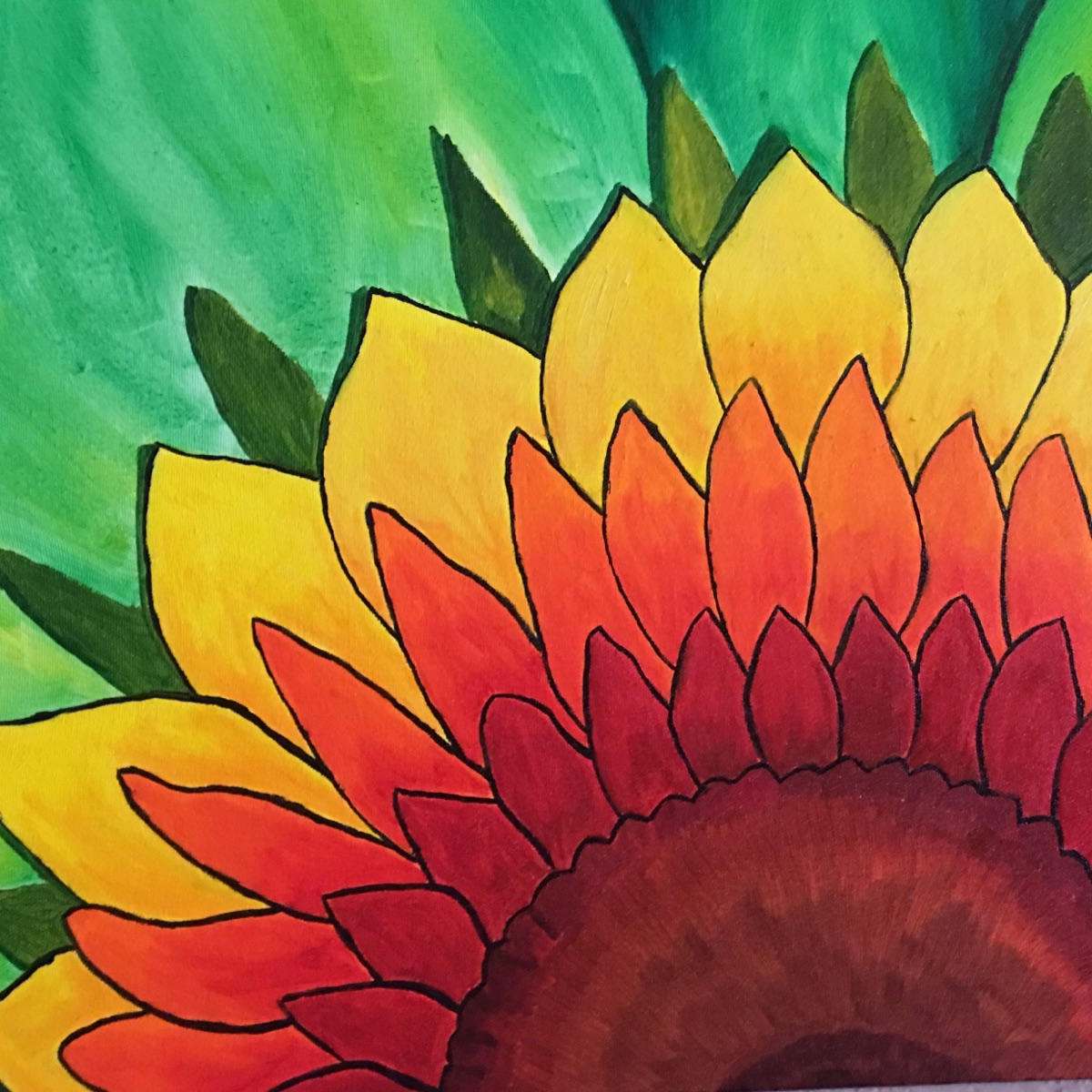 Sunflower Close-up 2 Art Coaster